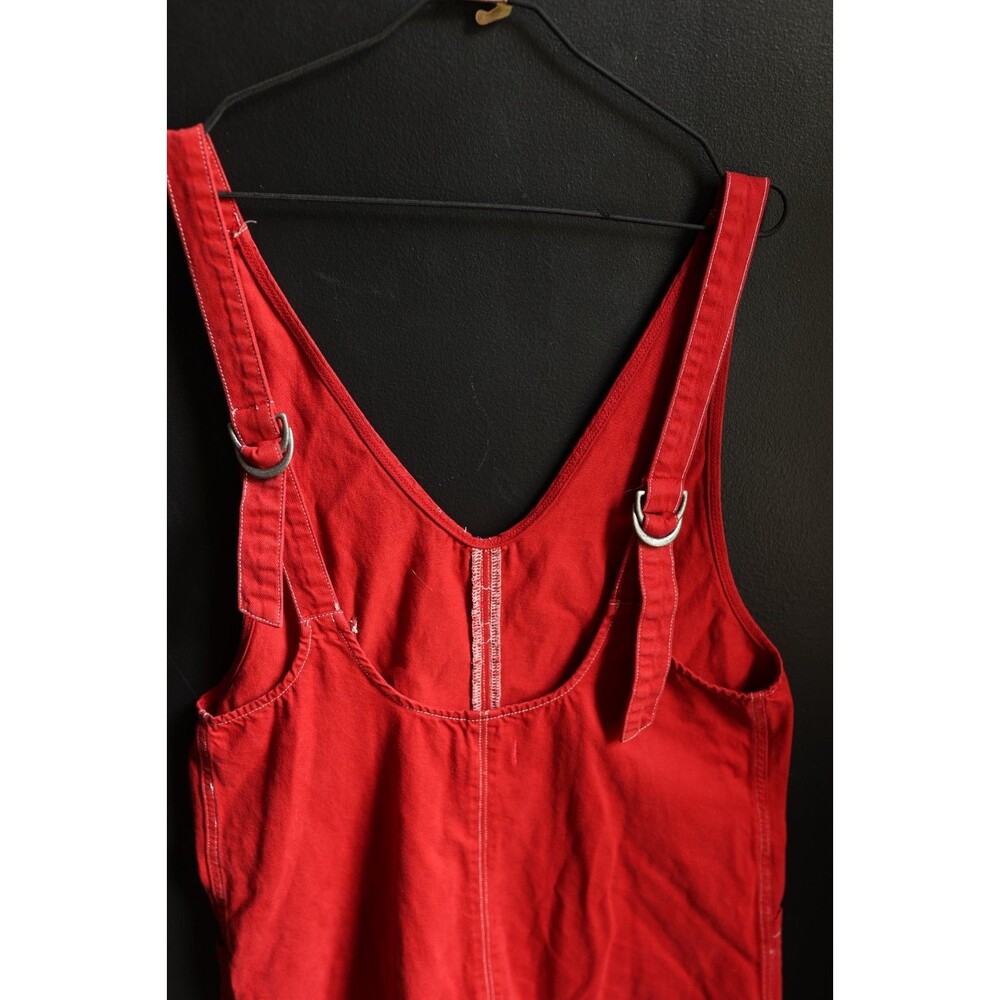 We The Free High Roller Denim Jumpsuit M Pockets Slouchy Utility Free People - Picture 6 of 10